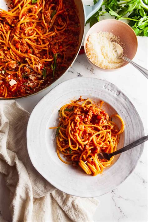 Spaghetti With Four Cheese Meat Sauce