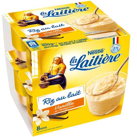 Riz Au Lait Vanille La Laitiere Les Pots De G Prix Carrefour