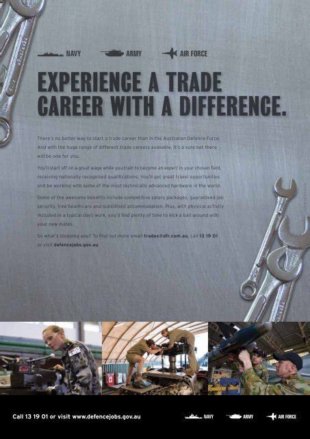 Tri Service Trade Flyer Australian Defence Force Recruiting