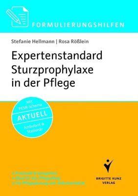 Expertenstandard Sturzprophylaxe In Der Pflege Buch Versandkostenfrei