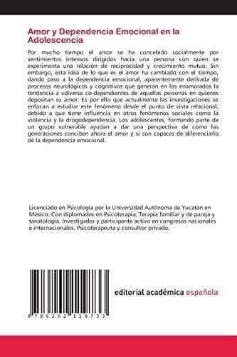 Libro Amor Y Dependencia Emocional En La Adolescencia Amar Cuotas