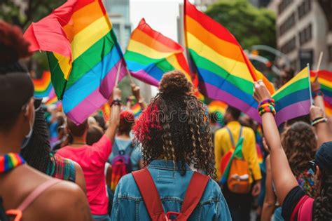 People Take Part In The Gay Pride Parade Thousands Of People March In