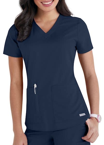 Greys Anatomy 2 Pocket V Neck Scrub Tops Scrubs And Beyond