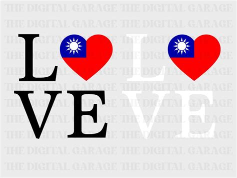 Taiwan Flag Svg Png Love Taiwan Taiwan Svg Taiwan Clipart Taiwan Png Taiwan Heart Etsy