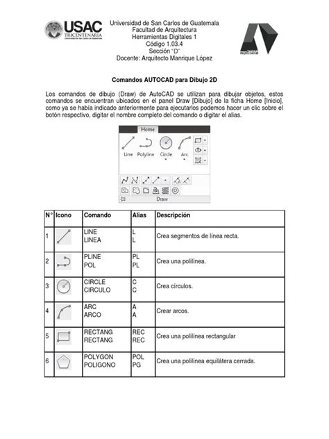 Pdf Comandos Autocad Para Dibujo D Dokumen Tips