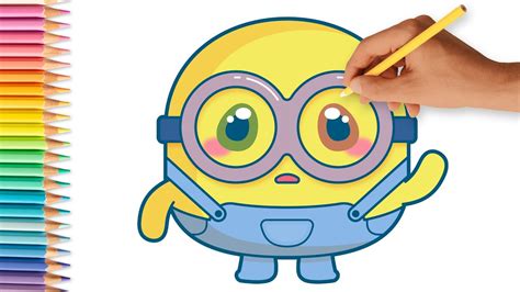 C Mo Dibujar Minion Bob F Cil Paso A Paso Dibujos Kawaii Youtube