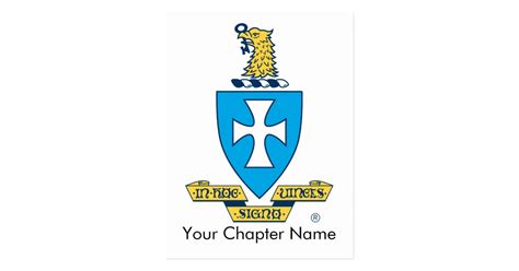 sigma chi crest logo postcard zazzle
