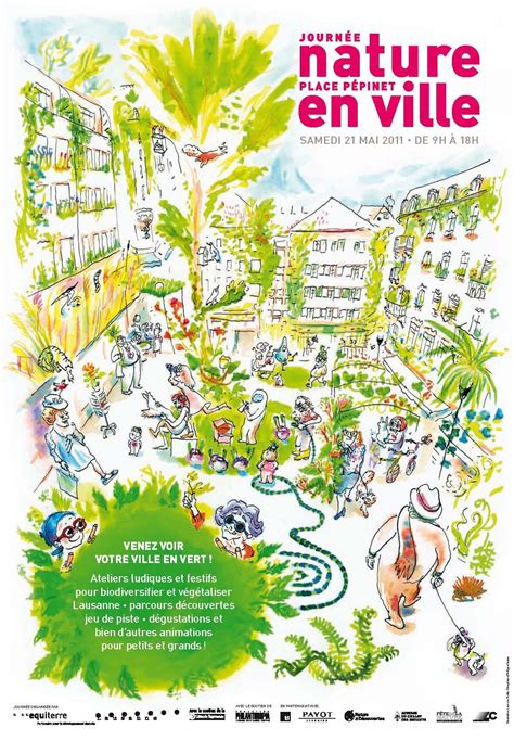 Affiche Journée Nature en ville c Lausanne Affiches nature