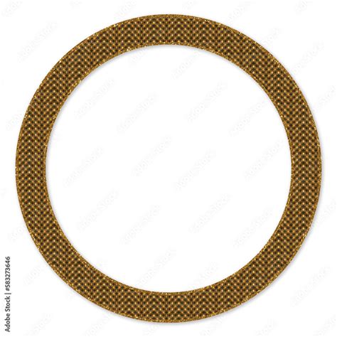 Gold Circle Frame Antique Border with Intricate Pattern Stock ...