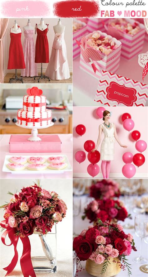 Pink And Red Wedding Colour Mood Board 1 Fab Mood Wedding Colours Wedding Themes Wedding