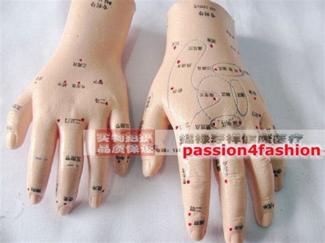 2PCS Massage Acupuncture Hand Model Reflexology Meridian Acupoint