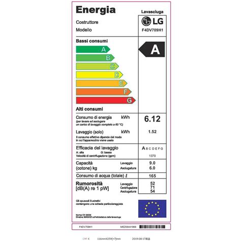 LG F4DV709H1 Lavasciuga TurboWash 9 6 Kg 1400 Giri Classe A Wifi Colore