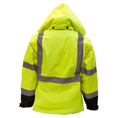 Ansi Class 3 High Visibility Safety Bomber Jacket With Zipper - J8512
