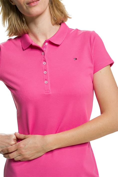 Pfropfung Erbe Lappen Tommy Hilfiger Polokleid Pink Vorfall