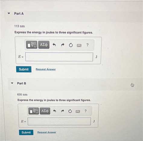 Solved 113 Nm Express The Energy In Joules To Three Chegg