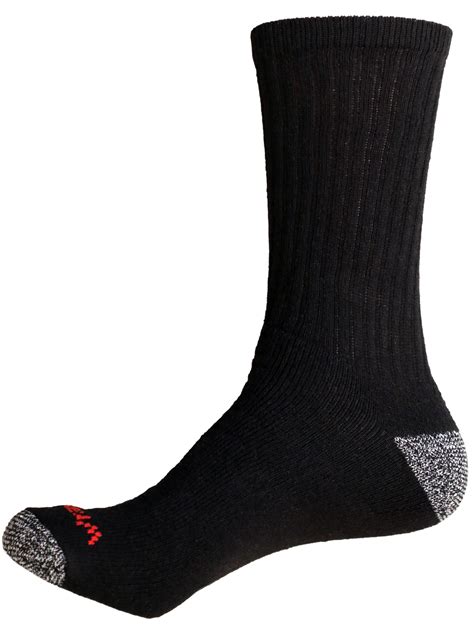 Wrangler Mens Cushion Crew Works Socks 12 Pack