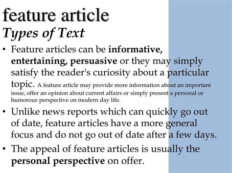 How To Write A Feature Article Powerpoint