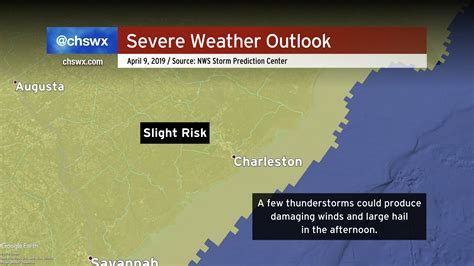 A Couple Severe Storms Possible Today Charleston Weather