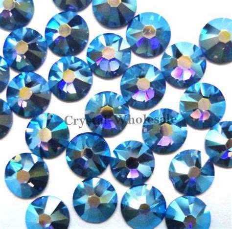 144 Swarovski 2058 20ss 48mm Flatback Rhinestones Ss20 Sapphire Ab F