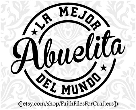 La Mejor Abuelita Svg Abuelita Svg Abuelita Shirt Svg Etsy Canada