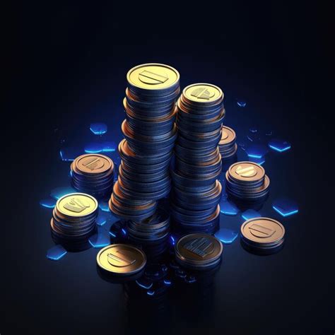 Premium Ai Image Shimmering Wealth The D Isometric World Of Blue