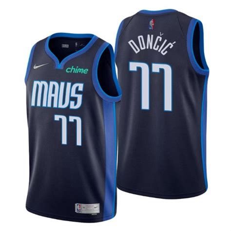 Dallas Mavericks No Luka Doncic Edition Gagn E Navy Maillot