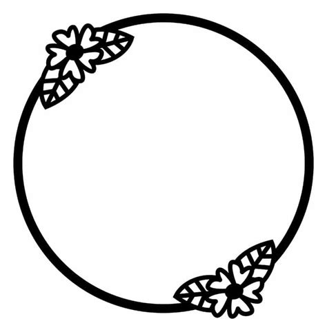 Free Floral Circle Frame Svg Cutting File For Scrapbooking