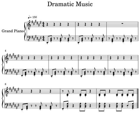 Dramatic Music - Sheet music for Piano