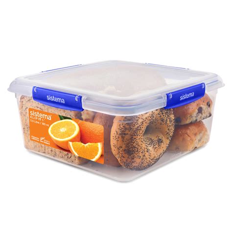 Sistema KLIP IT PLUS Food Storage Container 5 5 L Square Stackable