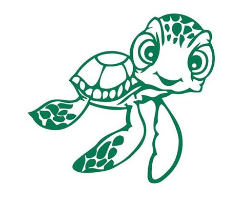 Squirt the Sea Turtle from Finding Nemo Die Cut by TexasTeesEtc | Windy ...