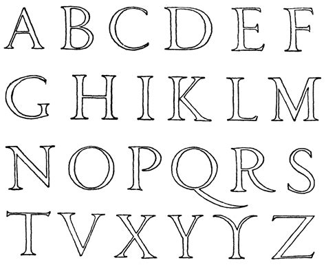 Roman Renaissance Alphabet ClipArt ETC