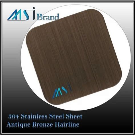 Antique Bronze Hairline Stainless Steel Sheet Thickness Mm At