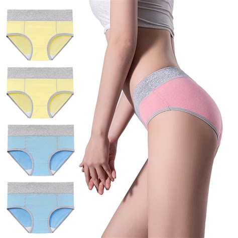 Qolati Womens Seamless Sports Underwear Cotton Hipsters Panties Low