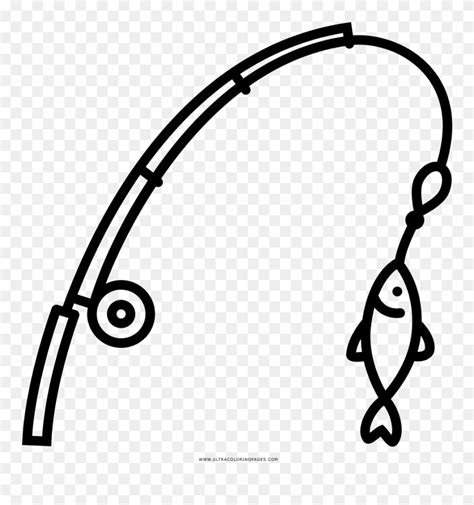 Download Fishing Rod Coloring Page Fishing Pole Svg Free Clipart