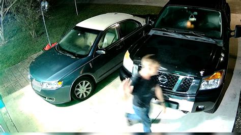 Burglar Waves At Camera While Rummaging Through Vehicles Miami Herald