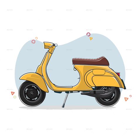 Vespa Vector Illustration, Vectors | GraphicRiver