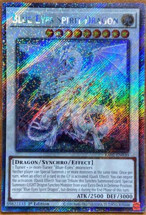 Blue Eyes Spirit Dragon Platinum Secret Rare Ra En Preise