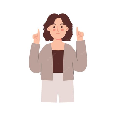 Premium Vector | Woman pointing finger