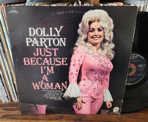 Dolly Parton Just Because I M A Woman Vinyl Record Album On Wooden Shelf