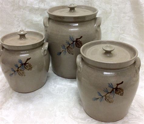 Jugtown N C Art Pottery Graduated Canister Set Vernon Owens