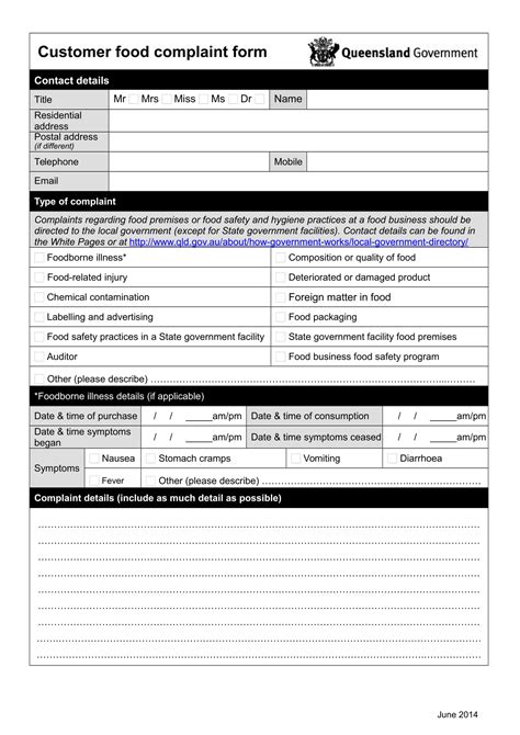 Free 4 Customer Complaint Forms In Pdf Ms Word