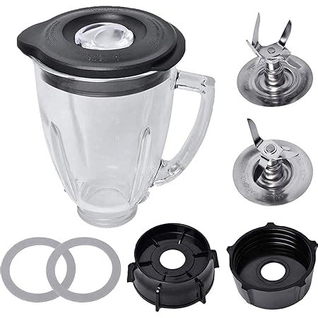 Amazon Oster Blender Cup Glass Jar Lid Black And Clear Home