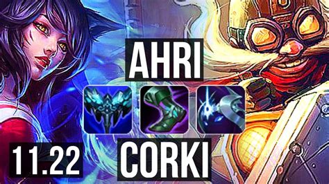 AHRI Vs CORKI MID Rank 1 Ahri 12 2 7 Dominating NA Challenger