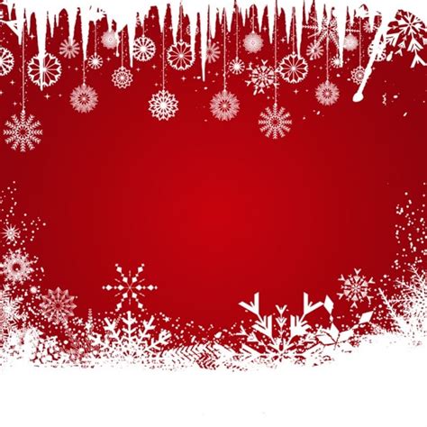 Fondo De Navidad Rojo Con Copos De Nieve Vector Gratis