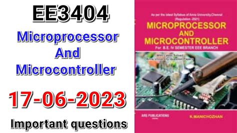 EE3404 Important Questions Ee3404 Microprocessor And Microcontroller