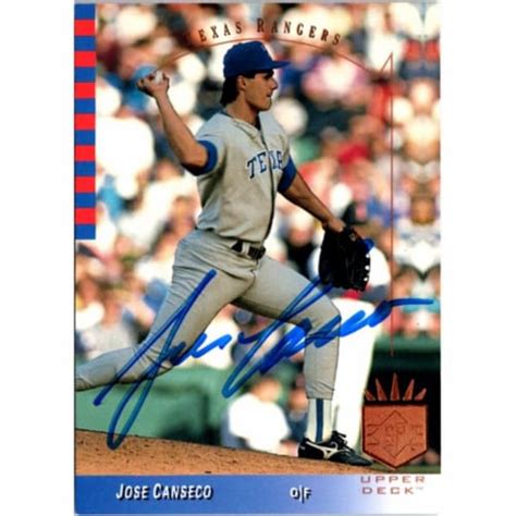 Autograph Warehouse Jose Canseco Signed Texas Rangers Upper