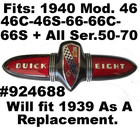 1940 Buick Deck Emblem Housing With Lens Ts 40 Bob S Automobilia