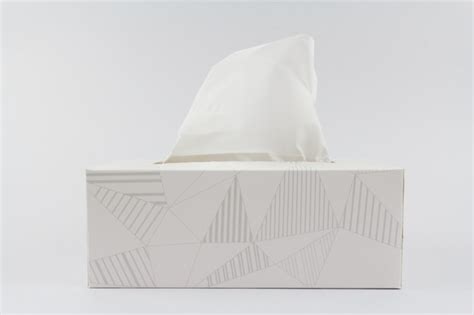 Premium Photo White Tissue Paper Box On The White Background