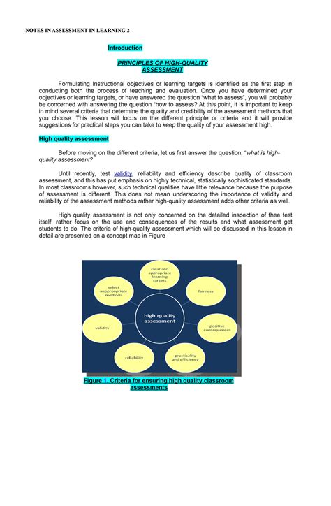 Principles Of High Quality Assessment Introduction Principles Of