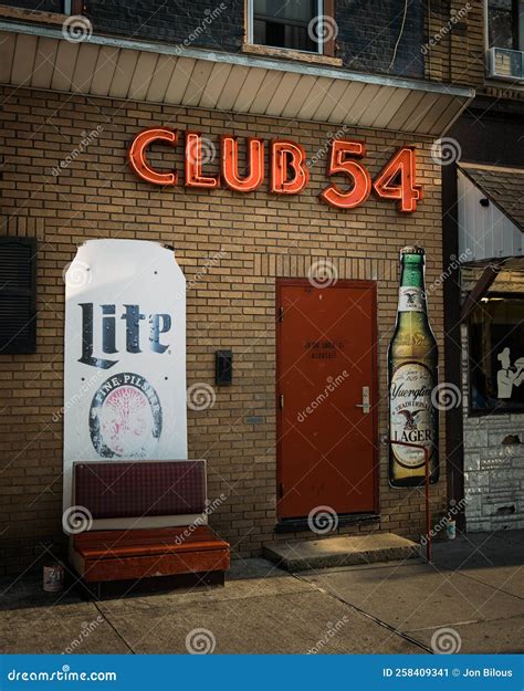 Club 54 Vintage Sign Mahanoy City Pennsylvania Editorial Photo